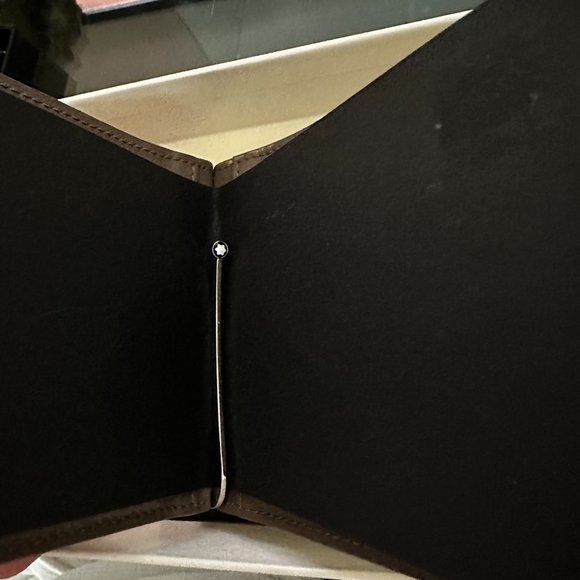 BRAND NEW MONTBLANC TAUPE WALLET W/ MONEYCLIP - Picture 4 of 11